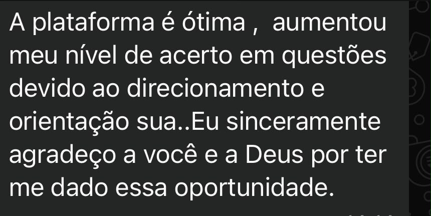 Depoimento de aluno